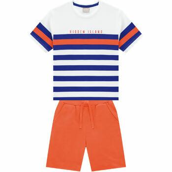Conjunto Masculino Infantil  Camiseta e Bermuda  HIDDEN  1 ao 3   Milon |   15080   VERÃO2023