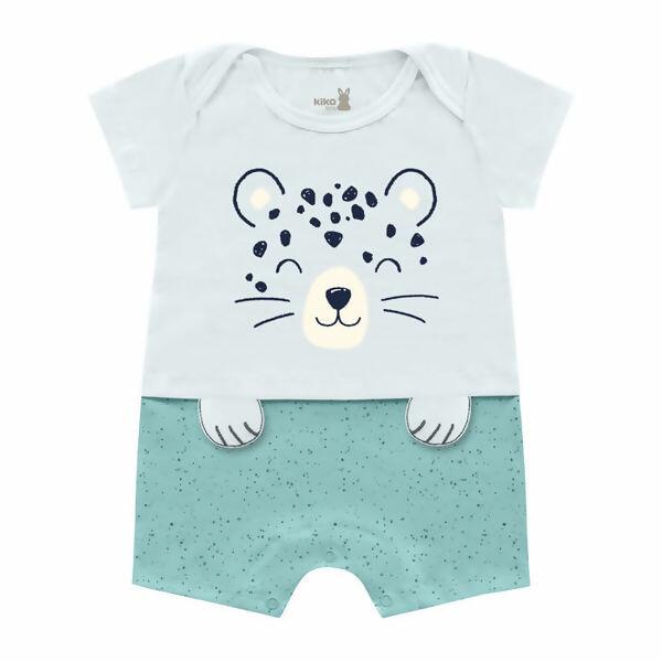 09178 Macacão Masculino Tigre M/C P-G Kiko Baby