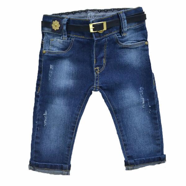 Calça Jeans Feminina com Cintinho P-G Akiyoshi Jeans | 80070