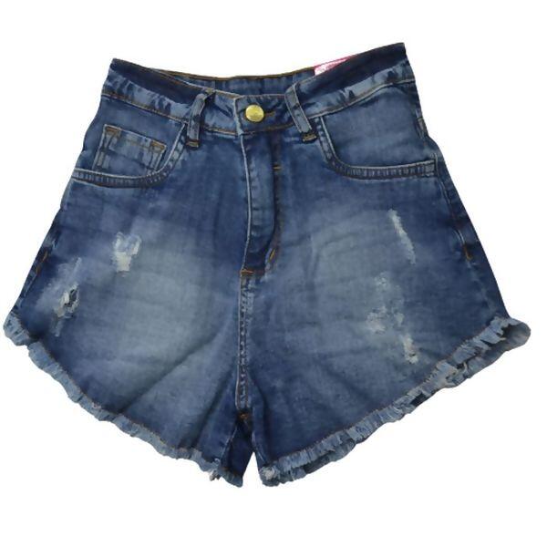 15228 Short Jeans Feminino 10-16 Akiyoshi Jeans