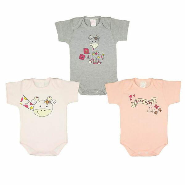 7625 Body Feminino M/C RN-EX c/3unid. coordena com 7644 Petutinha