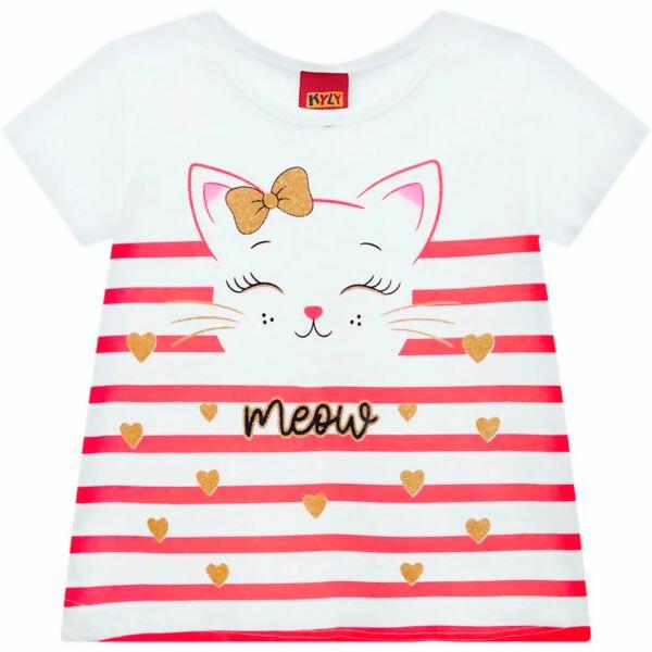 111436 Blusa Feminina 4-8 "Meow" KYLY