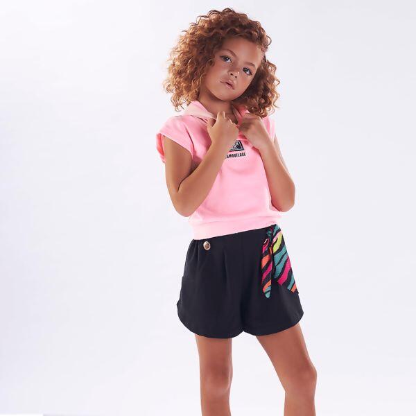 3500039  Conjunto Regata com Capuz  e Short  CAMOUFLAGE  6-12 Kiki Xodó