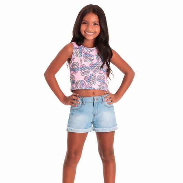 3736 Blusa Cropped   POP-IT  4-8  Faraeli