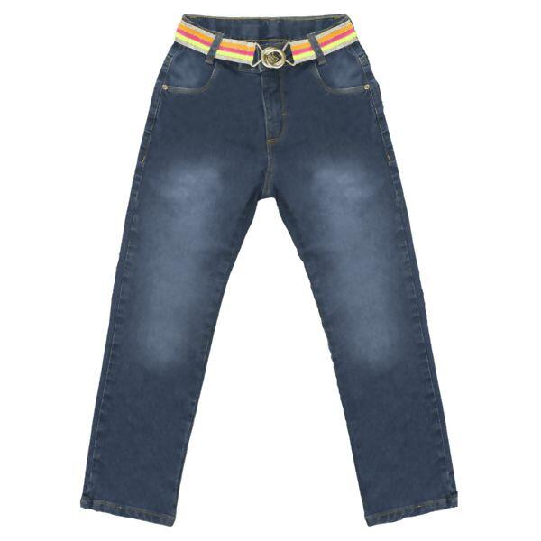 1103022 Calça Jeans Feminina com Cinto 4-8 Clube do Doce