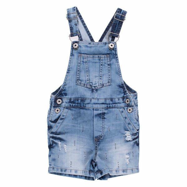 5060 Jardineira Curta Feminina  STRASS 1 ao 3  |  Mania Kids