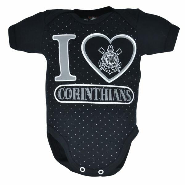 10006 Body Manga Curta Time I LOVE CORINTHIANS  P ao G  Baby Best