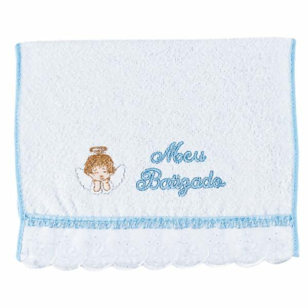 Toalha 41,50 cm X 25,50 cm  Batizado Anjo  Everly    |   340504