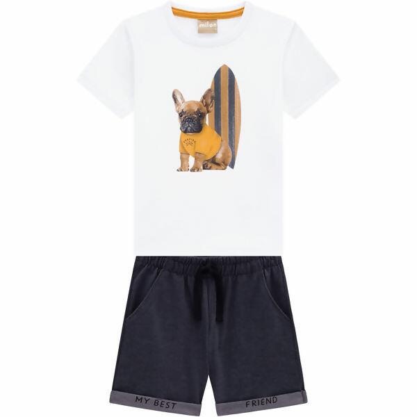 13899 Conjunto Masculino CACHORRINHO PUG  P ao G  Kyly | Milon