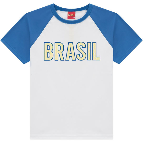 Camiseta Brasil 10 a 16 Kyly | K111907J