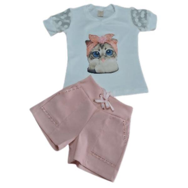 2507 Conjunto Feminino  GATA  4 ao 12  Mell Kids