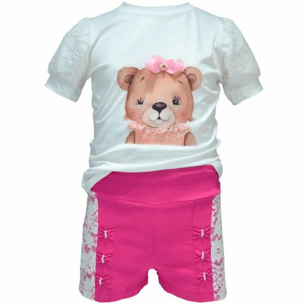 2506  Conjunto Feminino  URSA LAÇO  4 ao 12  Mell Kids