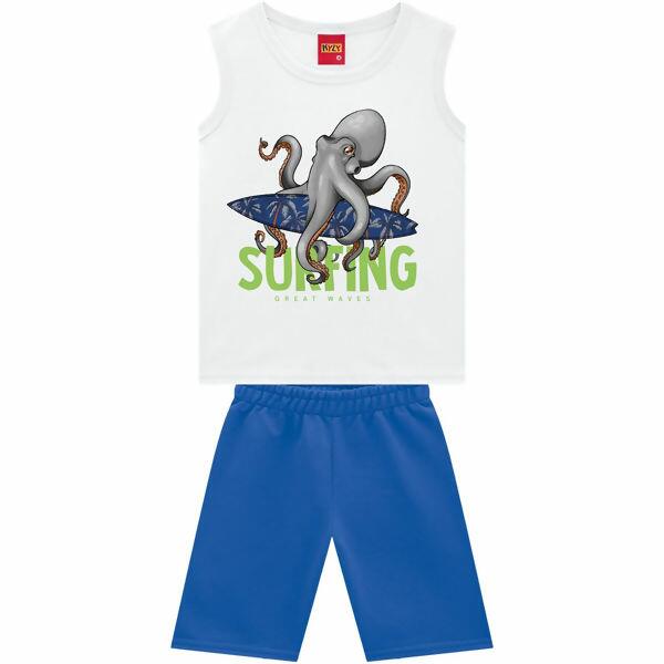 111864 Conjunto Masculino Regata  Estampas SORTIDAS  4 ao 8  Kyly