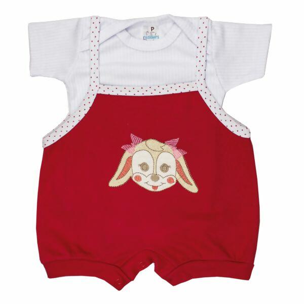 3630 Jardineira + Body FEMININO  P ao G  Blomys Baby