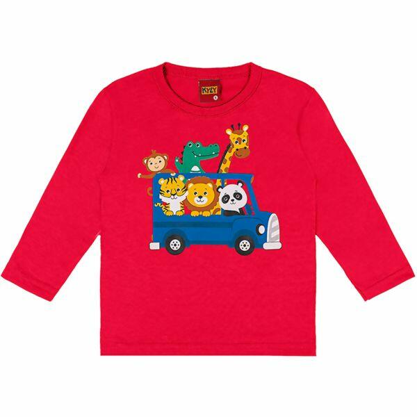 208019 Camiseta Manga Longa  ONIBUS ZOO  P ao G  Kyly