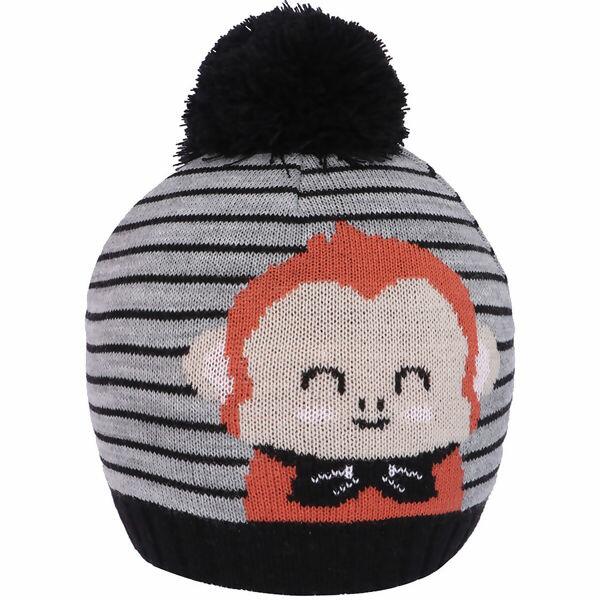 Gorro Acrílico Estamapado Macaquinho  Primeiros Passos  Boneleska  |  885