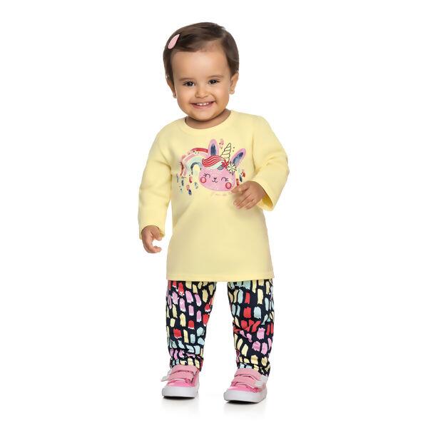211371 Conjunto Feminino  UNICORNIO  P ao G   Elian