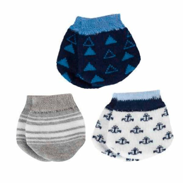  Kit Luva Recém Nascida 3 unidades MASCULINA  Duck Meias| 7506