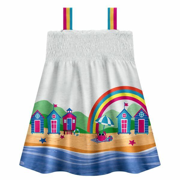 Vestido Infantil Meia Malha  PRAIA  1 ao 3   Kyly |  Ref. 112055