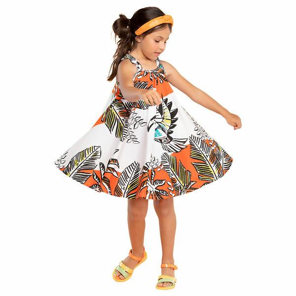 Vestido Infantil  Malha   PASSARO  4 ao 8 Nanai  | 601168  VERÃO2023