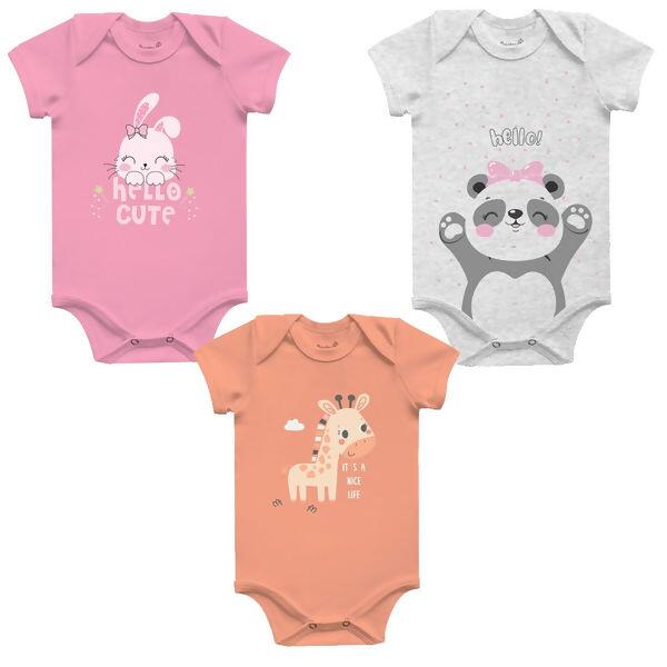 Body Feminino PANDA RN ao GG 3Un. Cordena com 06040 Doctor Baby | 02040