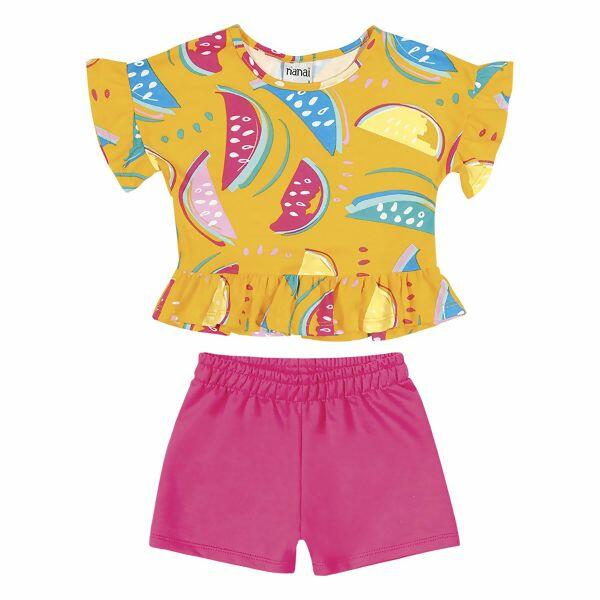 Conjunto Feminino Infantil   Melancia   1 ao 3    Kyly Nanai  |  601104        VE2023