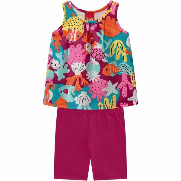 Conjunto Bebe Feminino  Fundo do Mar    P ao G    Kyly   |   112028