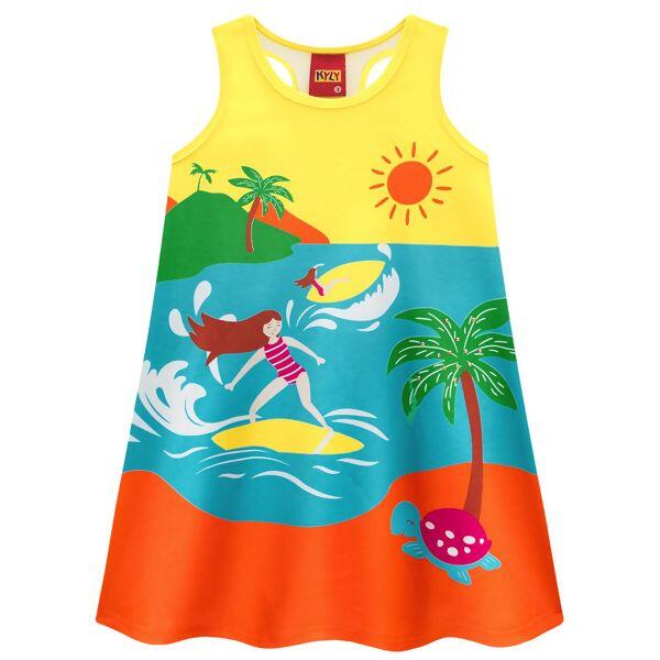 Vestido Infantil Surfista  4 ao 8   Kyly   |  112569