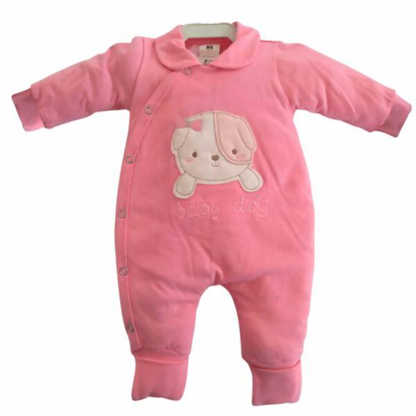Macacão Bebe Malha Longo  Dog    P ao G     BumCalaBum      |   20495
