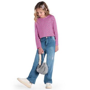 Blusa Infantil  Manga Longa  Cropped Listrada  4 ao 8  Kyly     |   1000077