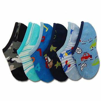 1423 Meia Sapatinho Masculino 16a19 Estampado c/6pares Delos You