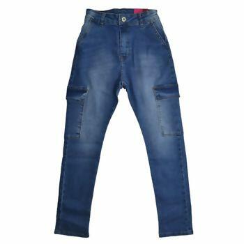 10291 Calça Jeans Fem 10-16 Bolso Lateral
