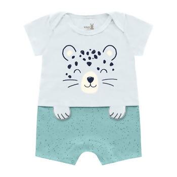 09178 Macacão Masculino Tigre M/C P-G Kiko Baby