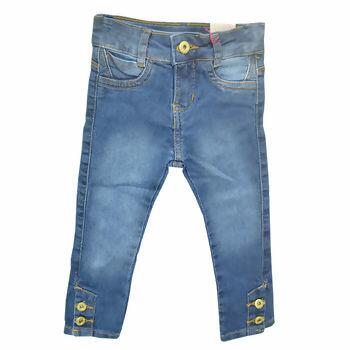 60181 Calça Fem Jeans 1-3 Skinny Botão Na Barra Akiyoshi