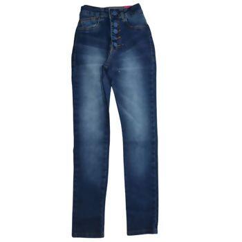 10348 Calça Jeans Feminina 10-16 Cintura Alta Akiyoshi Jeans