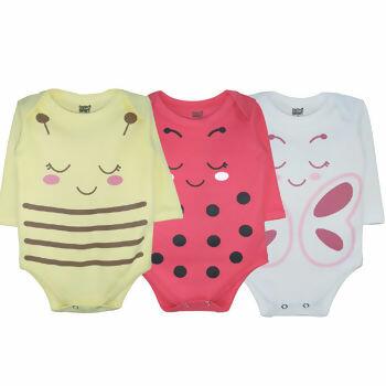 01072 Body M/L Feminino c/3un RN-EX Doctor Baby