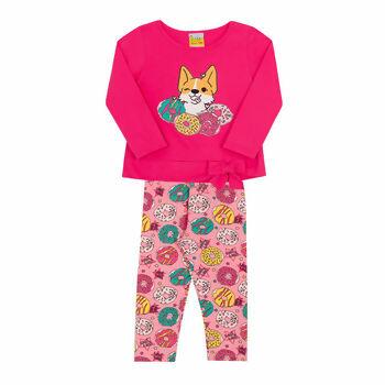 45232 Conjunto Feminino 'Cachorrinha Doces'  2-12 Jaca Lele