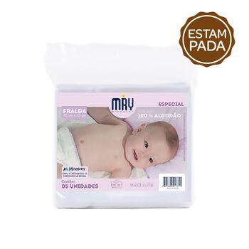 Fralda especial Estampada 70x70 com 5un |  Minasrey 1771