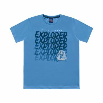 09747 Camiseta Manga Curta Masculino 'Explorer' 4-10 Kiko e Kika