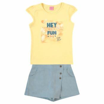 15103028 Conjunto Blusa Feminino 'Hey Fun' 4-10 Dila