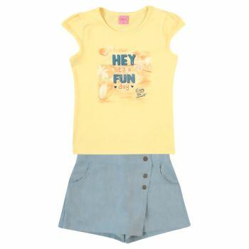 15103028 Conjunto Blusa Feminino 'Hey Fun' 4-10 Dila