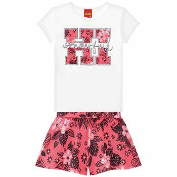 111529 Conjunto Blusa Feminino 'Hi' 4-8 KYLY