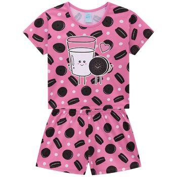 Pijama Manga Curta Feminino 'Bolachas' 10-18 KYLY | 111641
