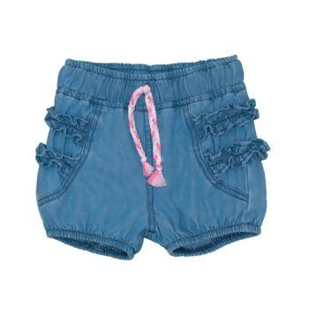 1301014 Shorts Jeans Feminino com Babadinhos P ao G Clube do Doce