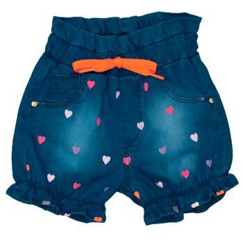  Shorts Jeans  CORAÇÃO  P ao G  Clube do Doce | 1301020