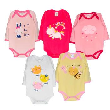 Body Suedine Fem. M/L pact.c|5 Unid. RN-G  Vest Bab | 01026