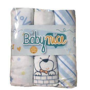Kit  Cueiro  Estampada 80X80  MinasRey 3un  |  Baby Nice |  3456