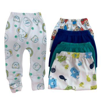  Culote Suedeine Masculino Pé Vira   RN ao EX  pacote 5 Unid.  Vest Baby | 06025