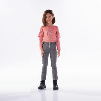 Blusa Feminina Manga Longa  6 A 12 | 3650090  Coordena Legging 3700052  Kiki Xodo