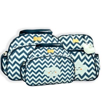 Kit Bolsa de Maternidade Chevron com 3 Peças Mave Baby  | 223
